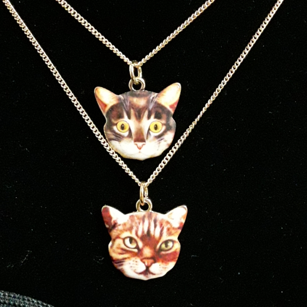 NWOT 2 adorable Kitty Cat Necklaces